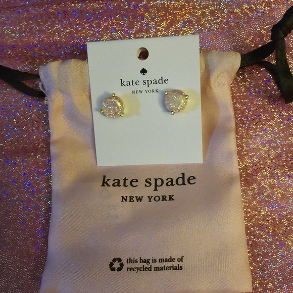 Kate Spade Opal Glitter stud earrings! Rise and Shine! - Picture 2 of 12